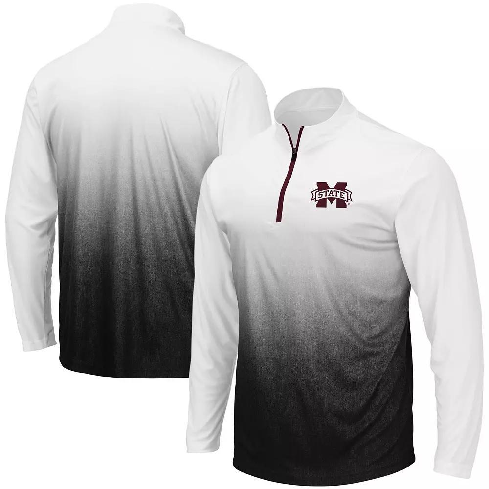 Men's Colosseum Gray Mississippi State Bulldogs Magic Team Logo Quarter-Zip Jacket, Size: 3XL, Mst Grey Product Image
