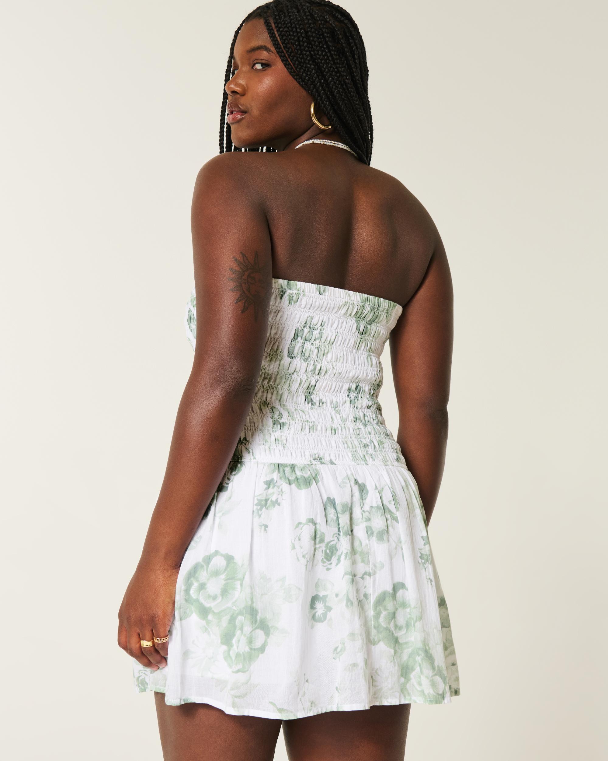 Strapless Smocked Bodice Mini Dress Product Image