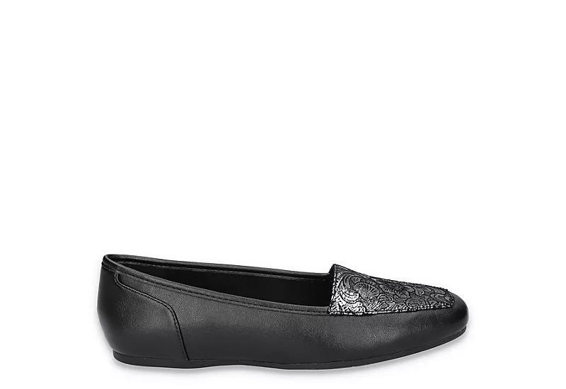 Easy Street Thrill Women's Flats, Size: 6, Black Metal Floral Product Image