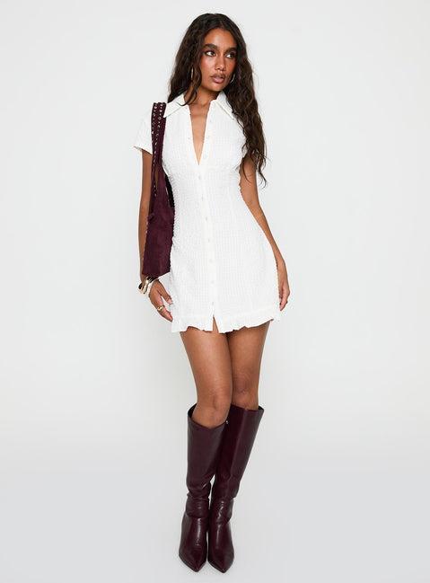 Covey Mini Dress White Product Image
