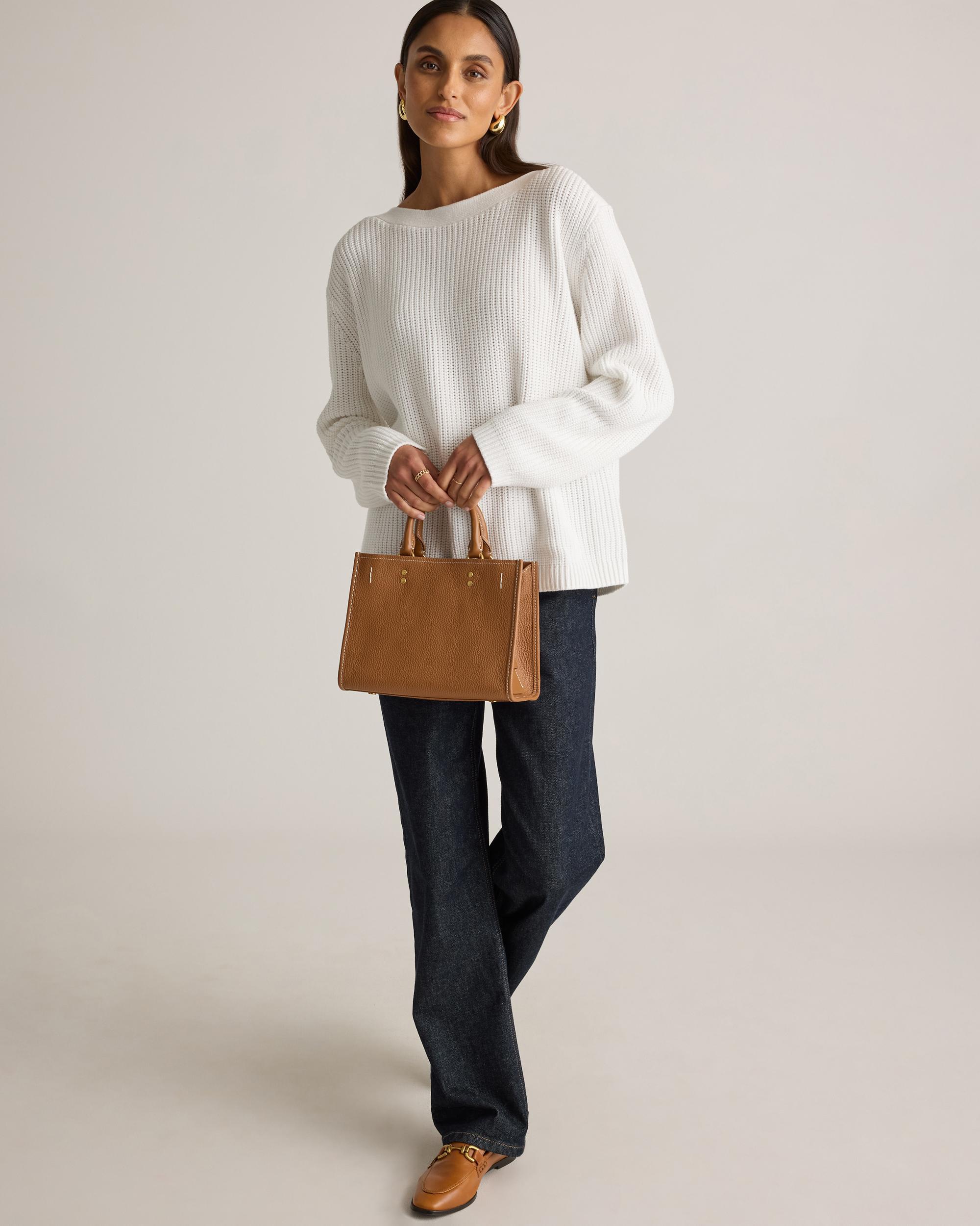 Quince | Women's Fisherman Boatneck Sweater Size XL, Organic Cotton Product Image