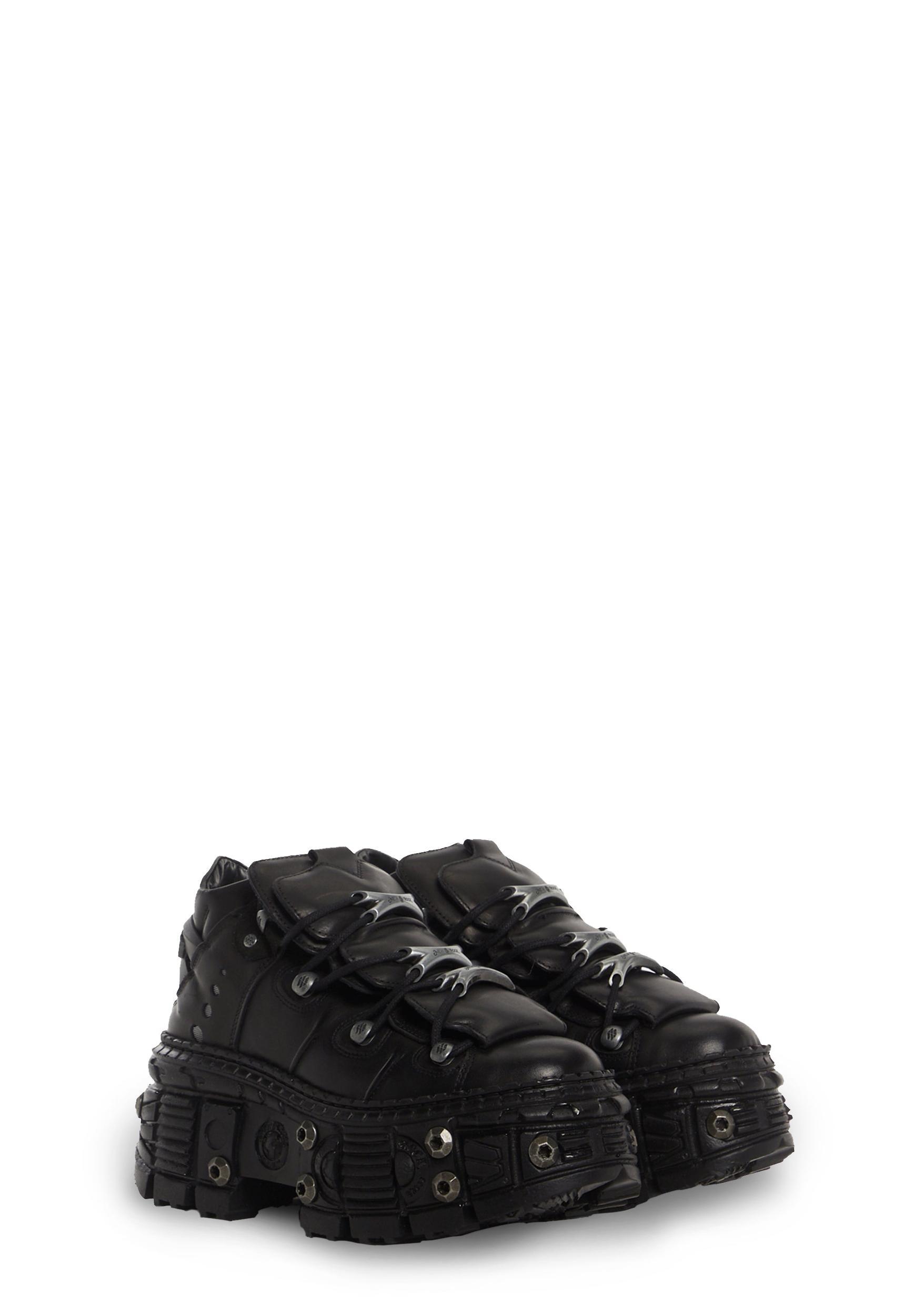 Tank Short Leather Platform Boots Male Product Image