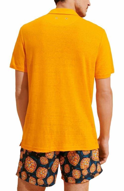 Mens Pyramid Linen Polo Shirt Product Image