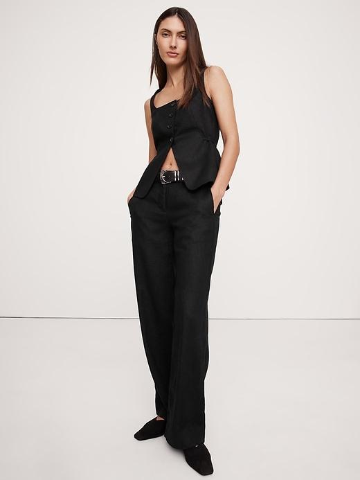 The Everyday Wide-Leg Linen Pant Product Image