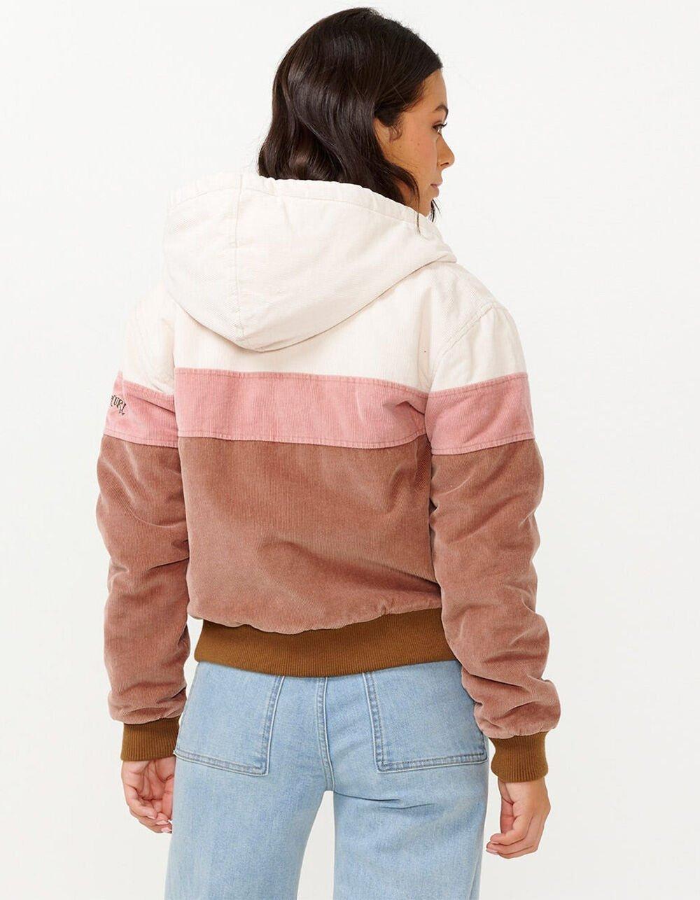 RIP CURL Hibiscus Heat Cord Womens Jacket - WHITE COMBO Product Image