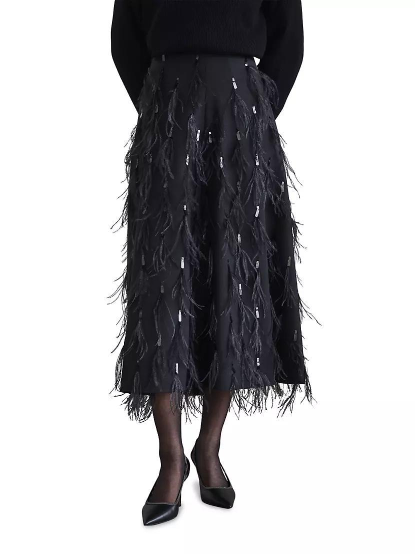 Tropical Luxury Wool Circle Skirt Product Image