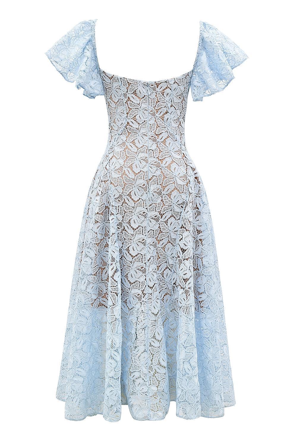 Austen Bluebell Floral Lace Midi Dress Product Image