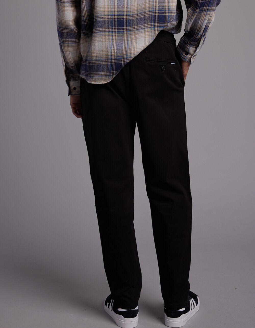 RSQ Mens Twill Pull On Pants - BLACK Product Image