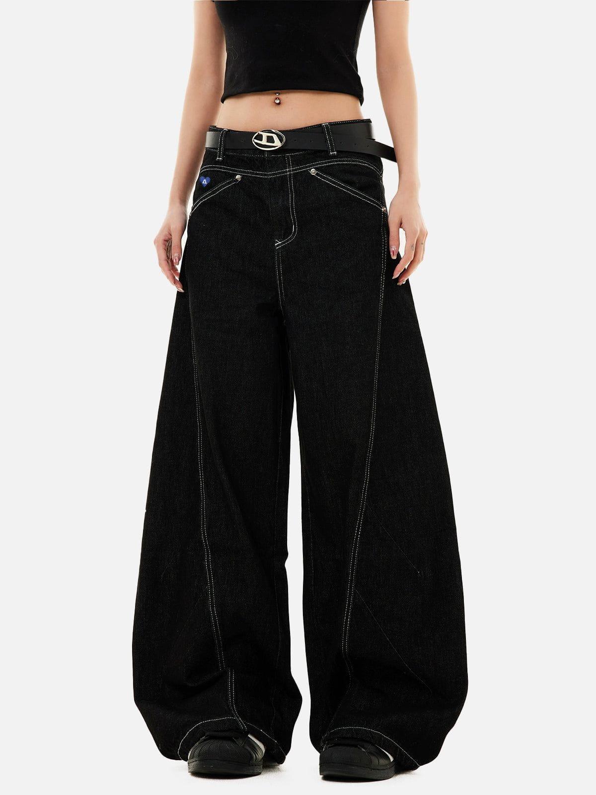 [Pre-Order] Aelfric Eden Wrinkle Seam Super Baggy Barrel Jeans Product Image