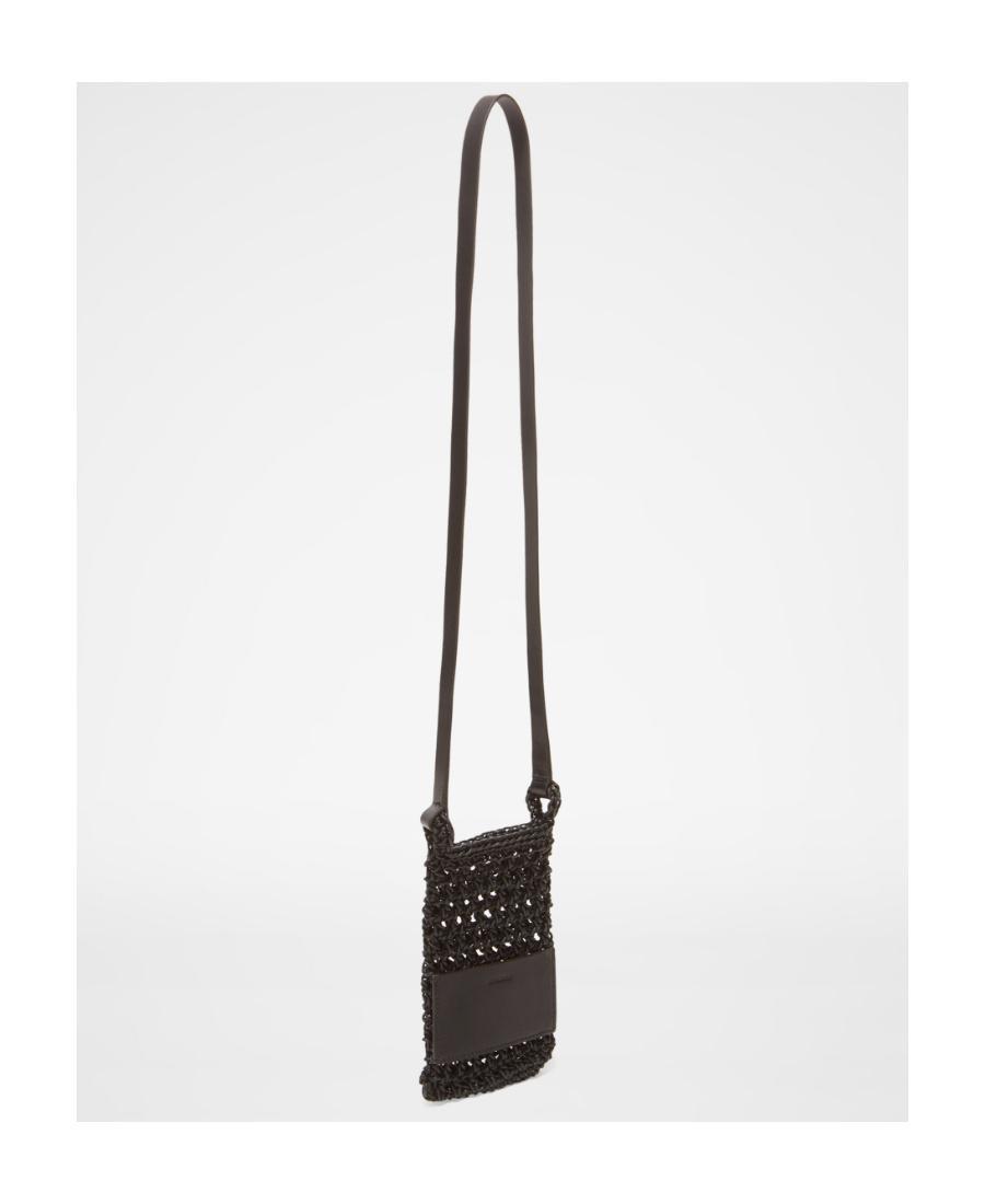 JIL SANDER Small Woven Cross-body Bag In Black Product Image