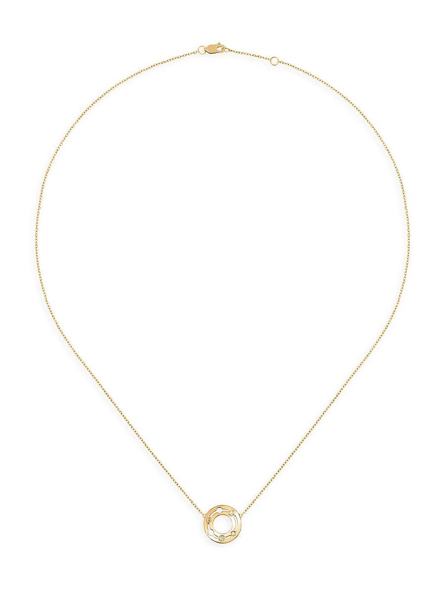 Womens Pulse 18K Yellow Gold & 0.04 TCW Diamond Pendant Necklace Product Image