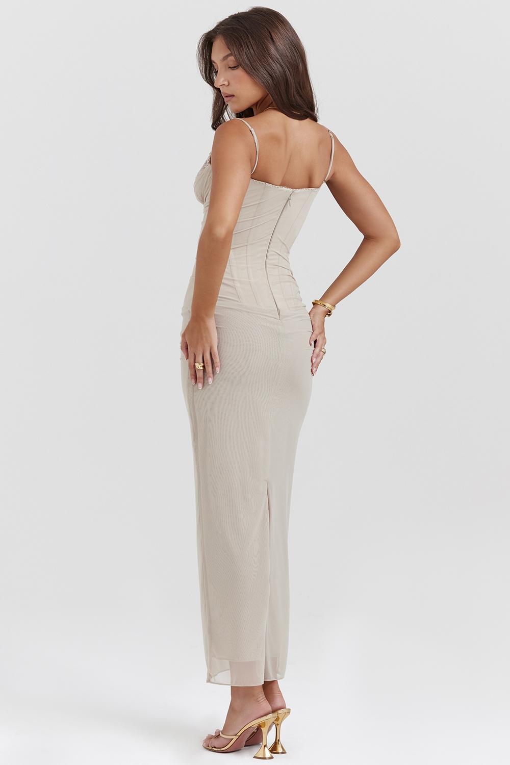 Nalini  sand maxi dress Product Image