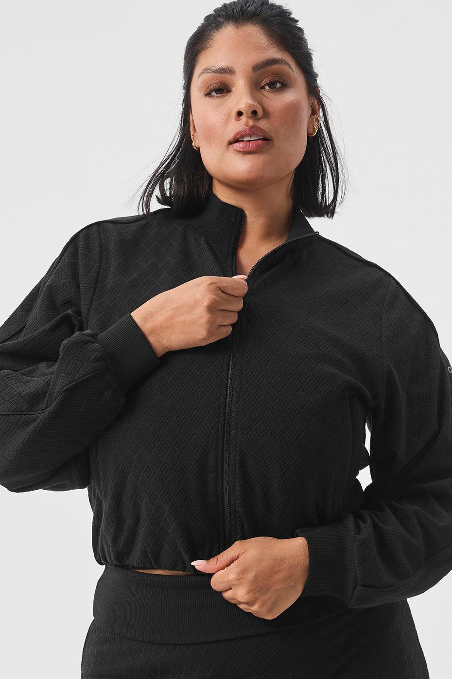 Cropped Doubles Only Full Zip Jacket - Black Product Image