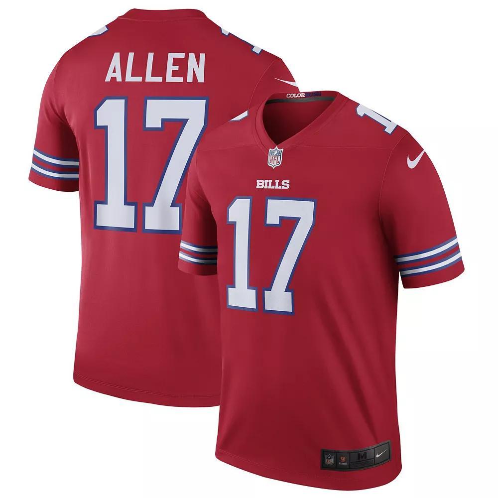 Men's Nike Josh Allen Red Buffalo Bills Color Rush Legend Jersey, Size: XL Product Image