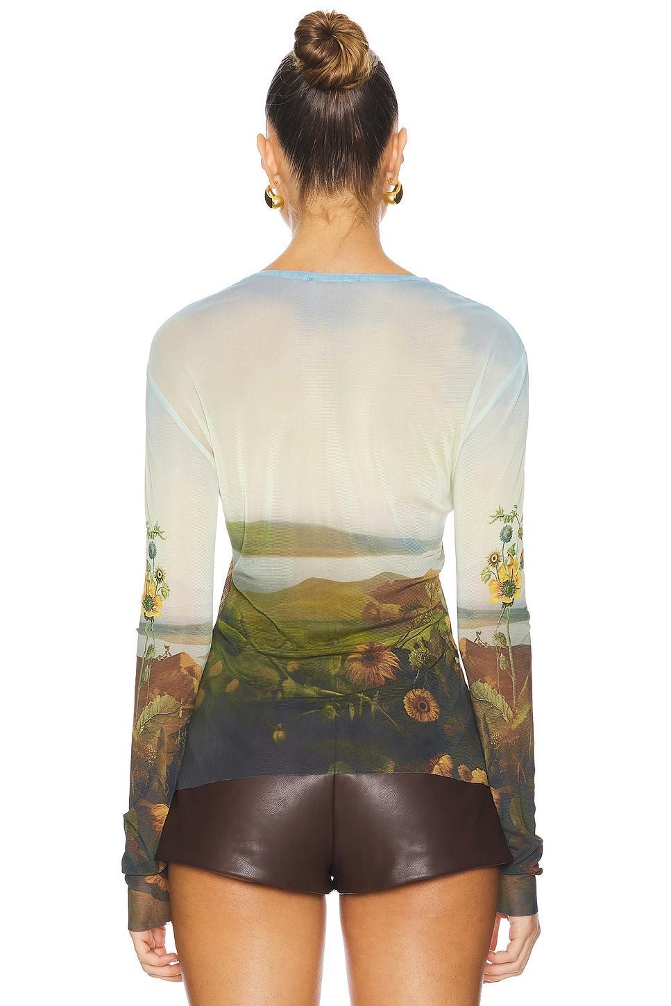 Printed Mesh Top Monse Product Image