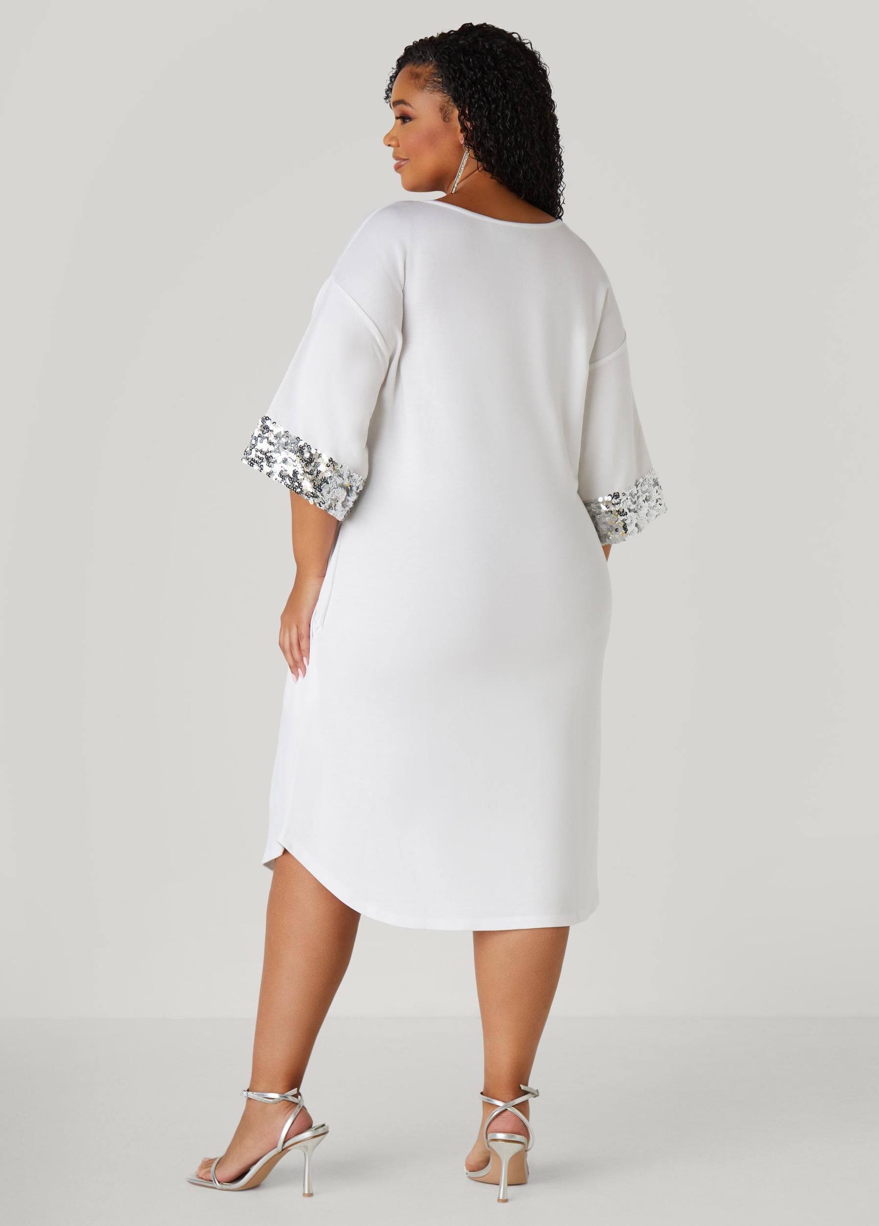 Sequined Terry T Shirt Dress Product Image