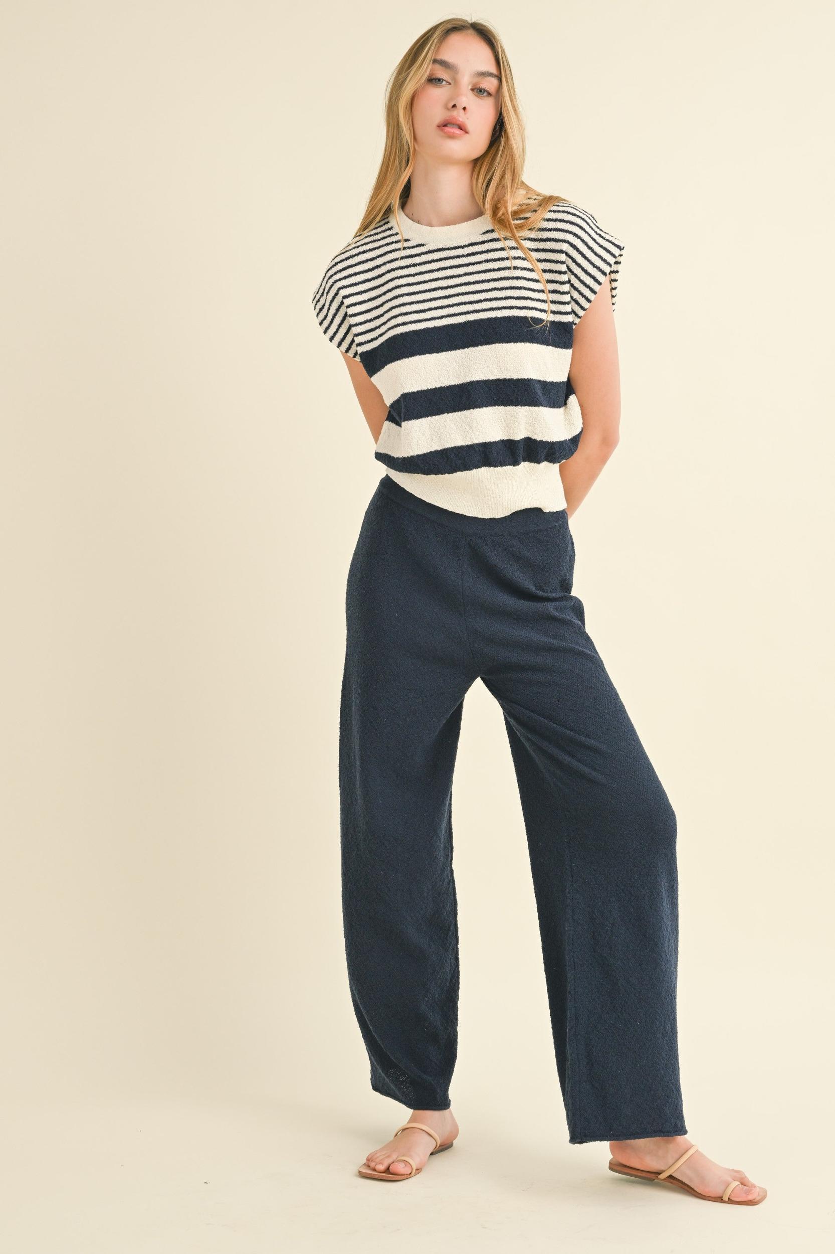 Comfy Knitted Straight Leg Pants Product Image