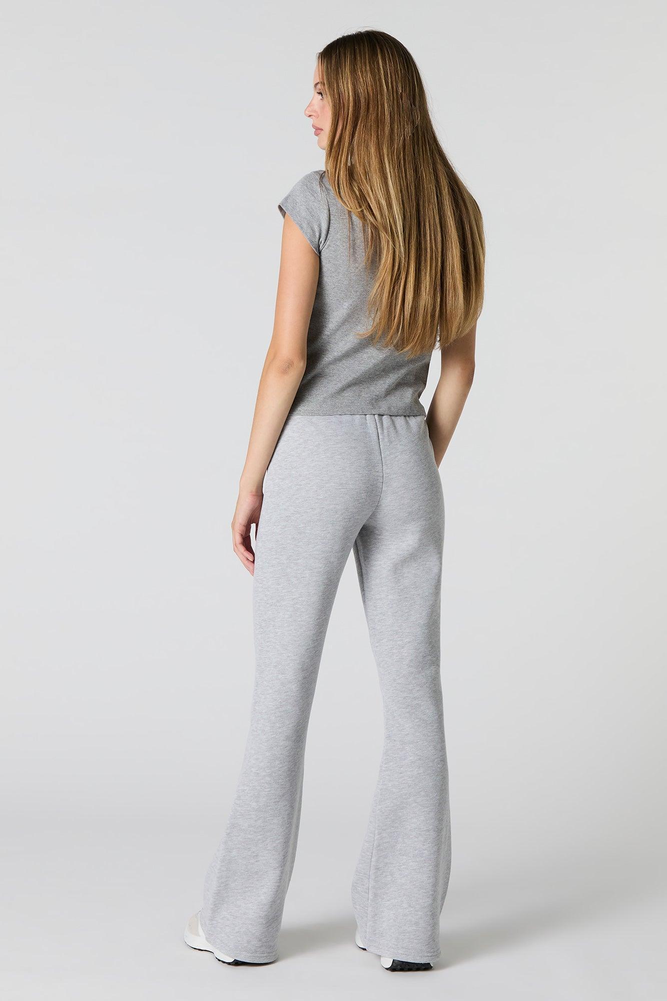 Fleece Drawstring Flare Sweatpant Female Product Image