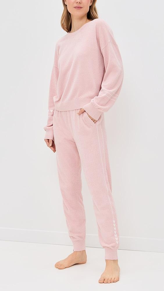 Barefoot Dreams Cozychic Ultra Lite Heartbeat Stripe Pants | Shopbop Product Image