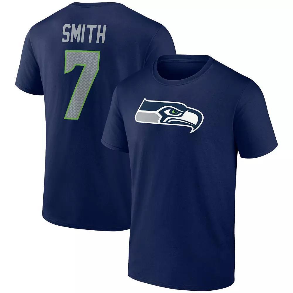 Men's Fanatics Branded Geno Smith College Navy Seattle Seahawks Player Icon Name & Number T-Shirt, Size: 2XL, Blue Product Image