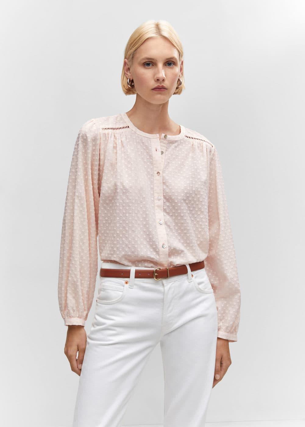 MANGO Plum Blouse (Pastel ) Women's Blouse Product Image