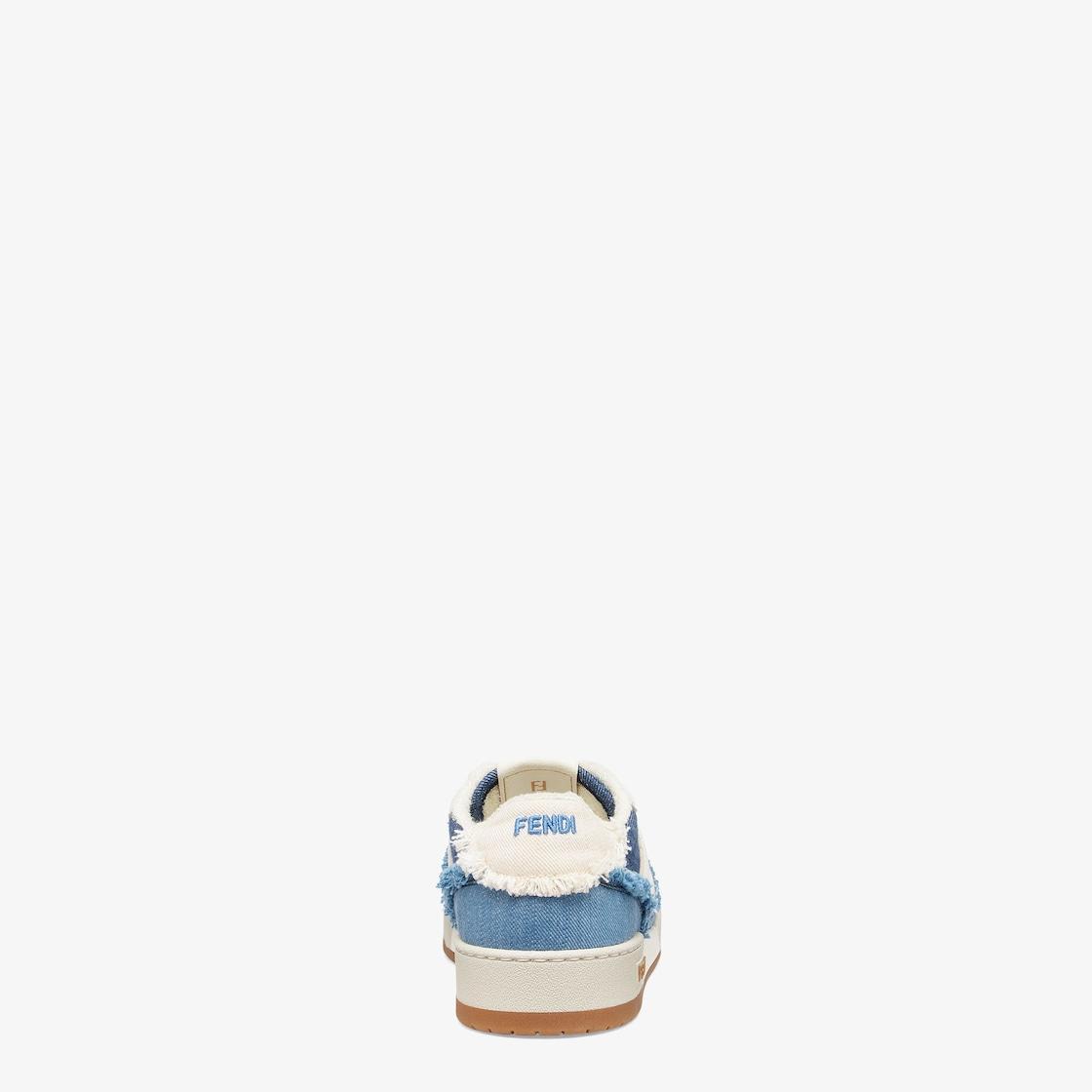 Fendi MatchBlue denim low-tops Product Image