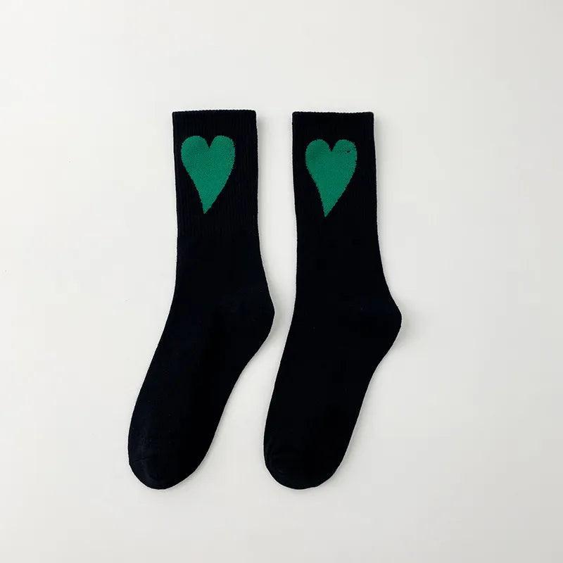 Vibrant Colorblock Heart Socks Product Image