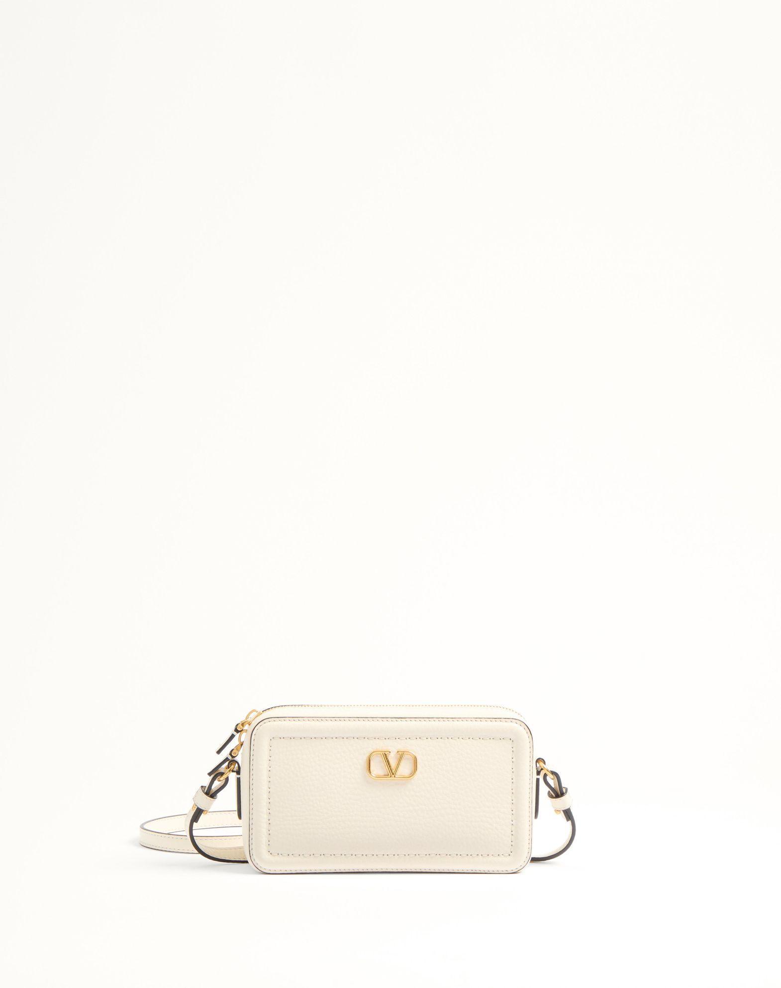 Valentino Garavani Alltime Mini Shoulder Bag In Grainy Calfskin Product Image