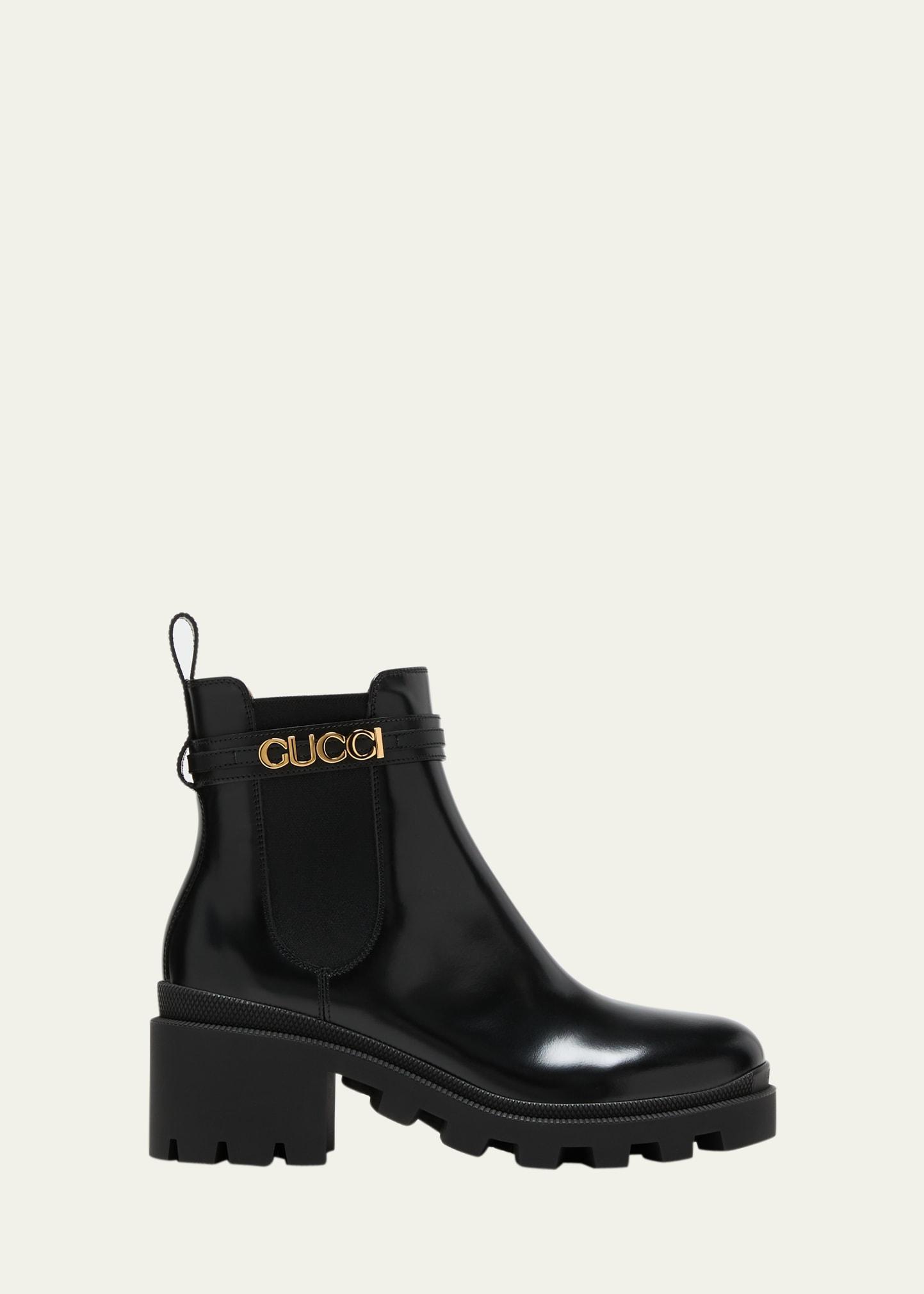 Trip Leather Logo-Strap Chelsea Boots Product Image