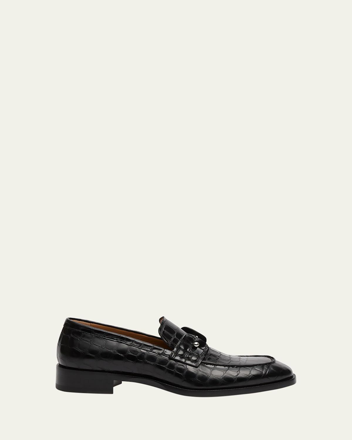 Mens Burnished Suede Loafers Product Image