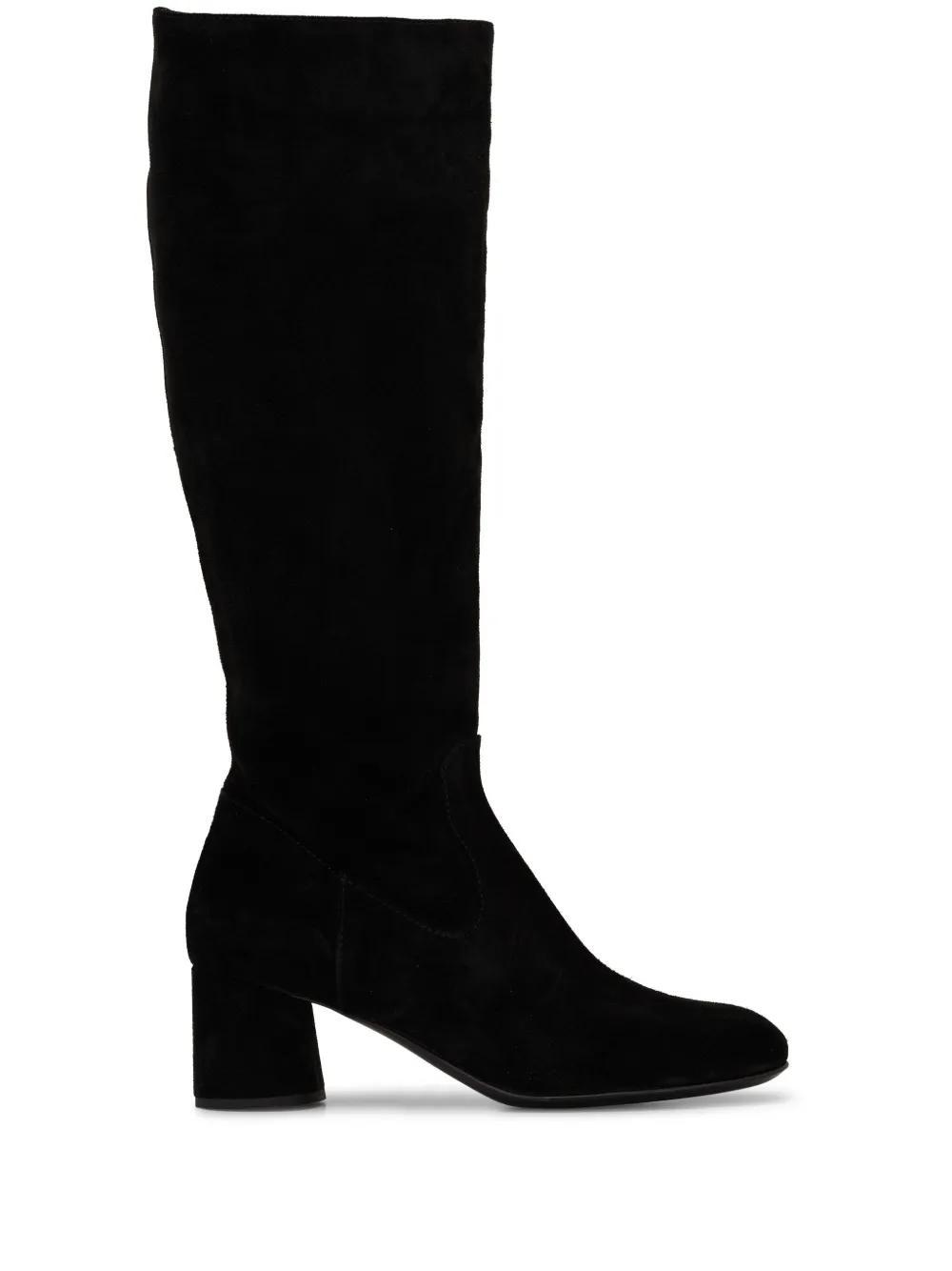 AGL ATTILIO GIUSTI LEOMBRUNI Women's Lorette High Heel Boots In Nero Product Image
