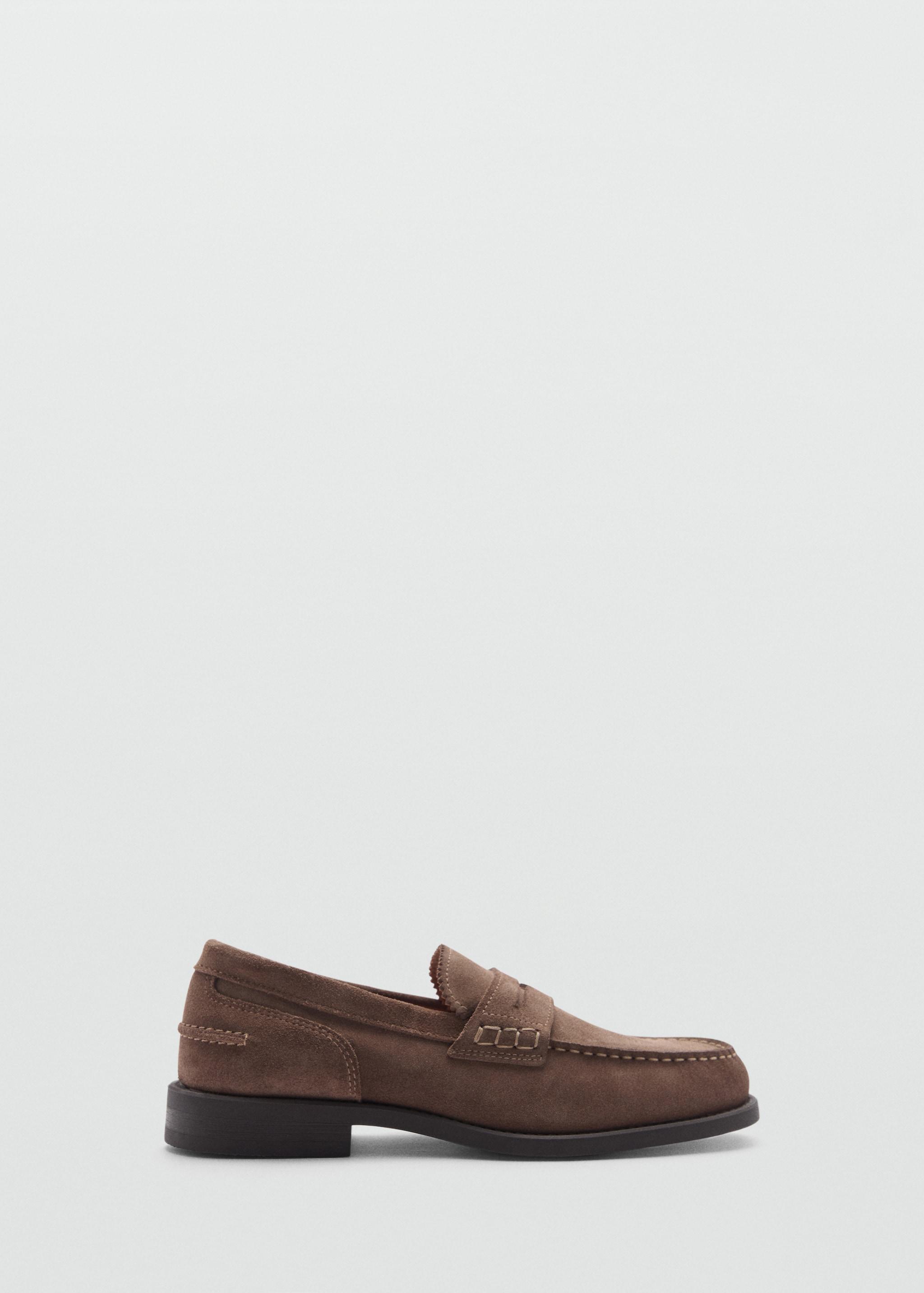Suede leather loafers - Men | MANGO USA Product Image