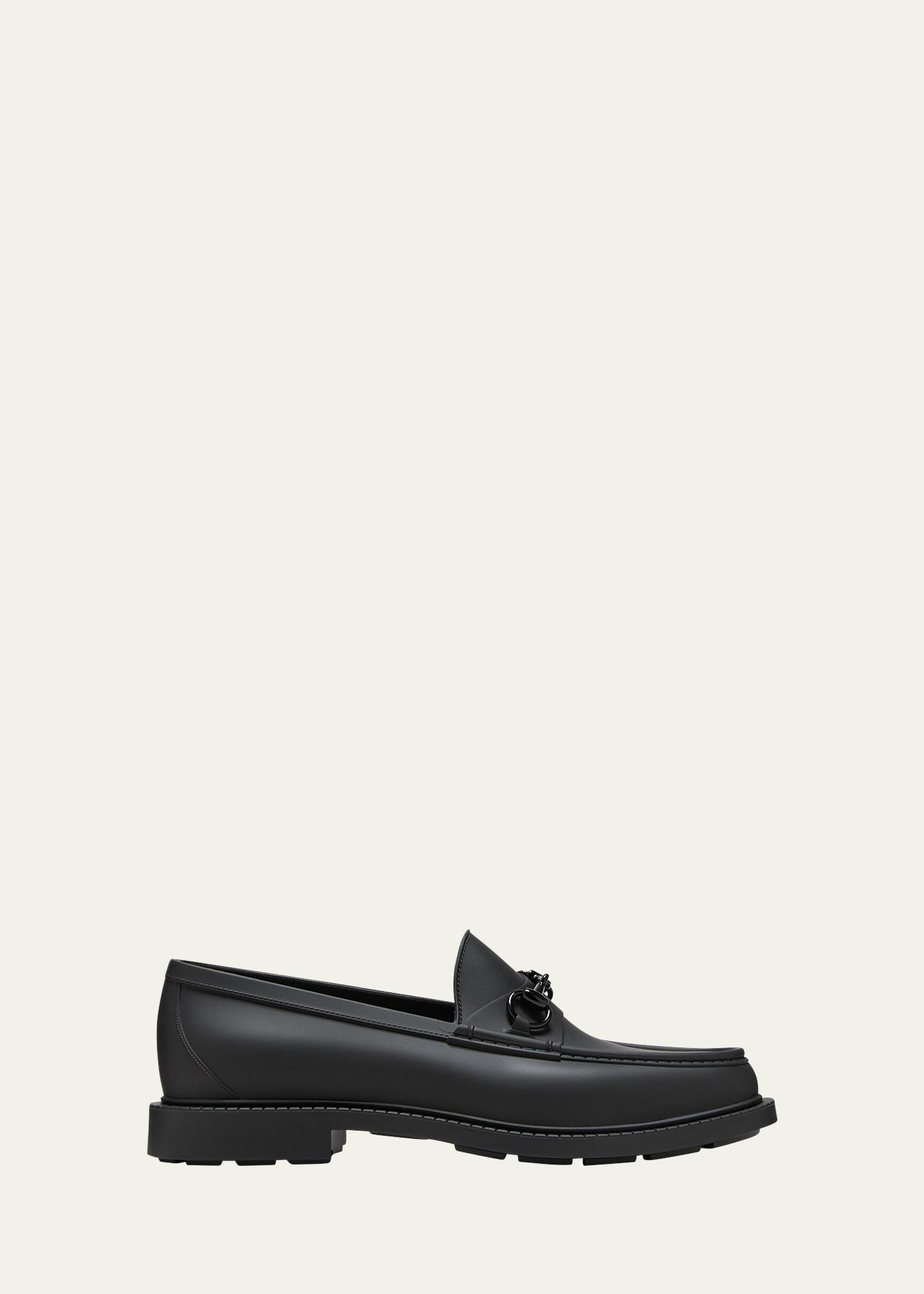 Mens New Dark Rubber Bit Loafers Product Image