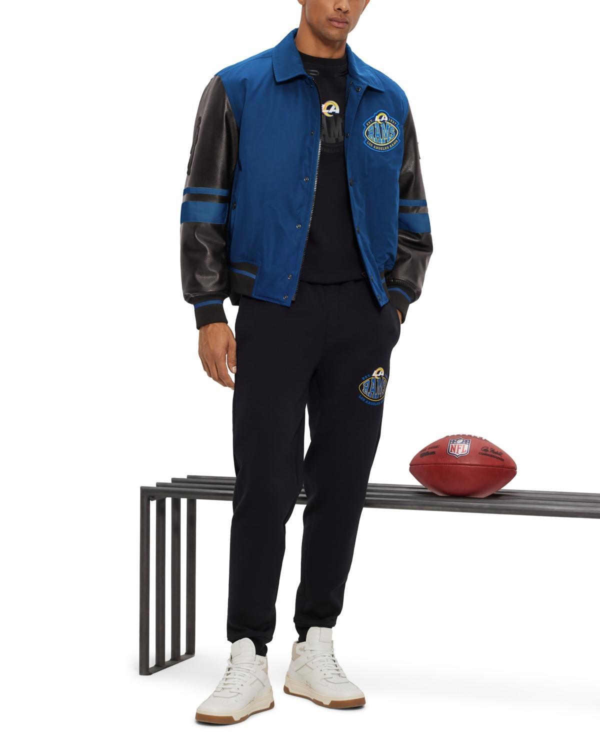 HUGO BOSS Boss X Nfl Water-repellent Bomber Jacket With Collaborative Branding In Rams Product Image