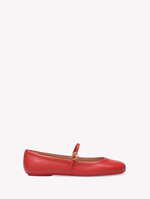 GIANVITO ROSSI Woman Ballet Flats Red Size 8 Leather In Red Nappa Product Image