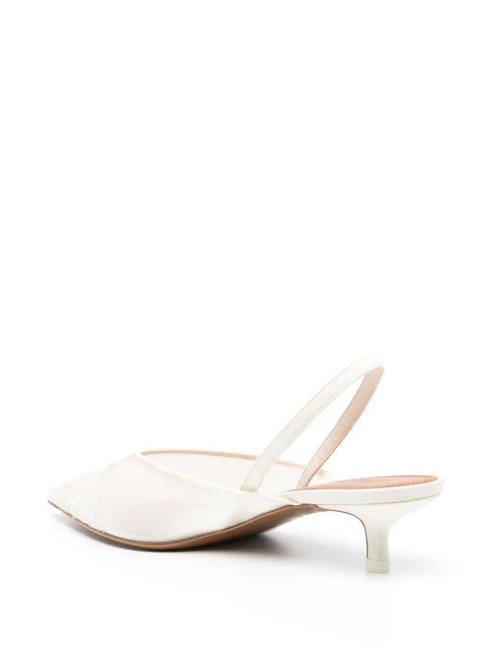 45mm lace-detailing slingback pumps Product Image