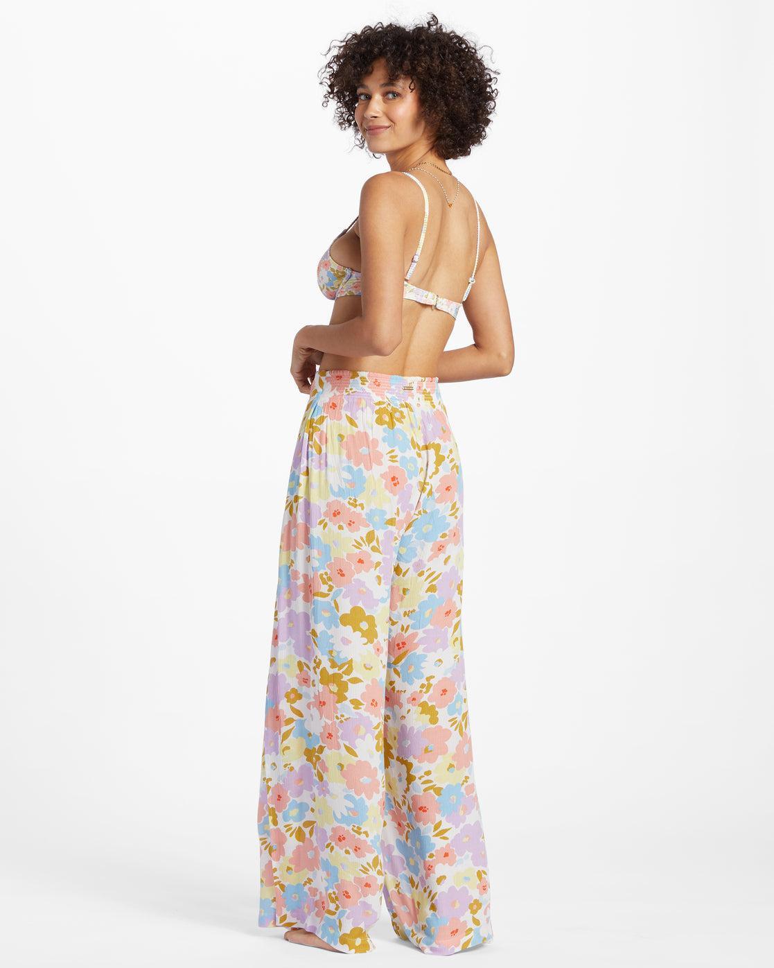 Split Spirit Floral Pants - White Multi Female Product Image