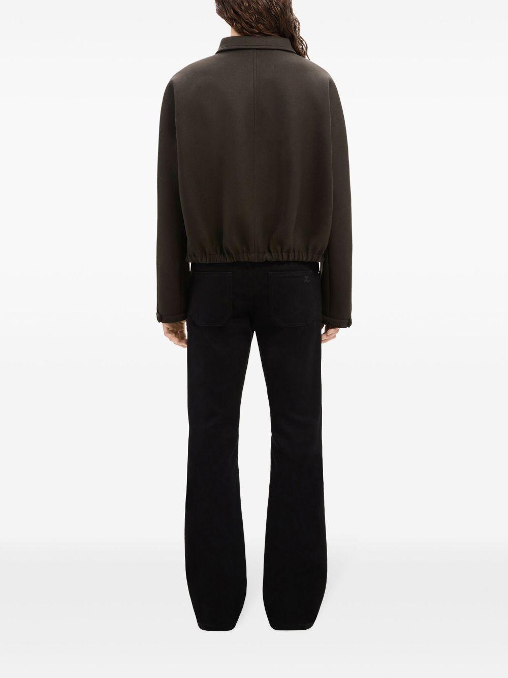 logo-patch wool jacket Product Image