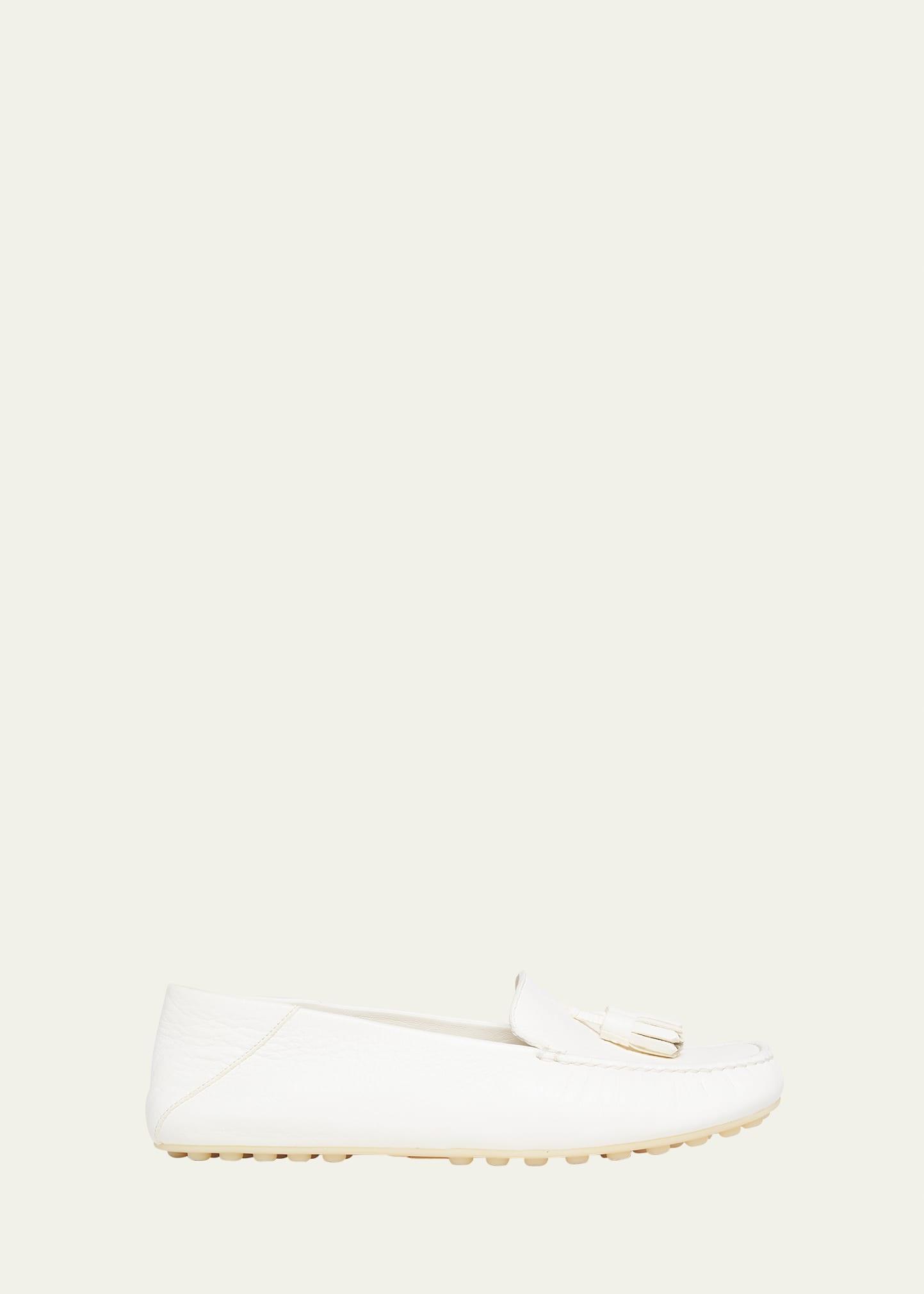 Leather Tassel Moccasin Driver Loafers Product Image