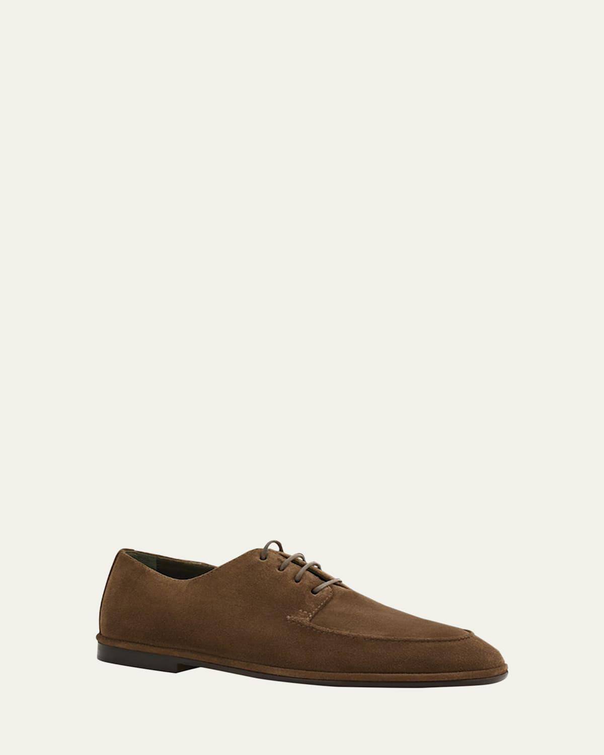 Mens Suede Lace-Up Derby Shoes Product Image