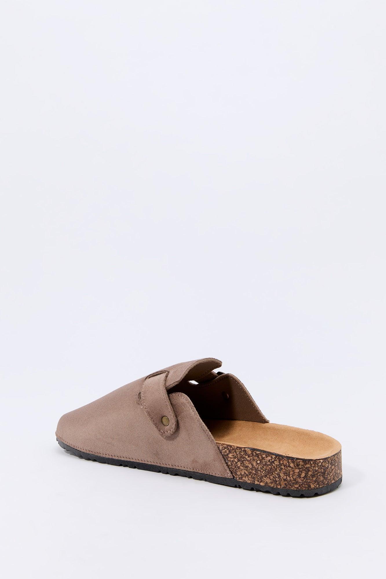 Faux Suede Buckled Cork Sandal Female Product Image