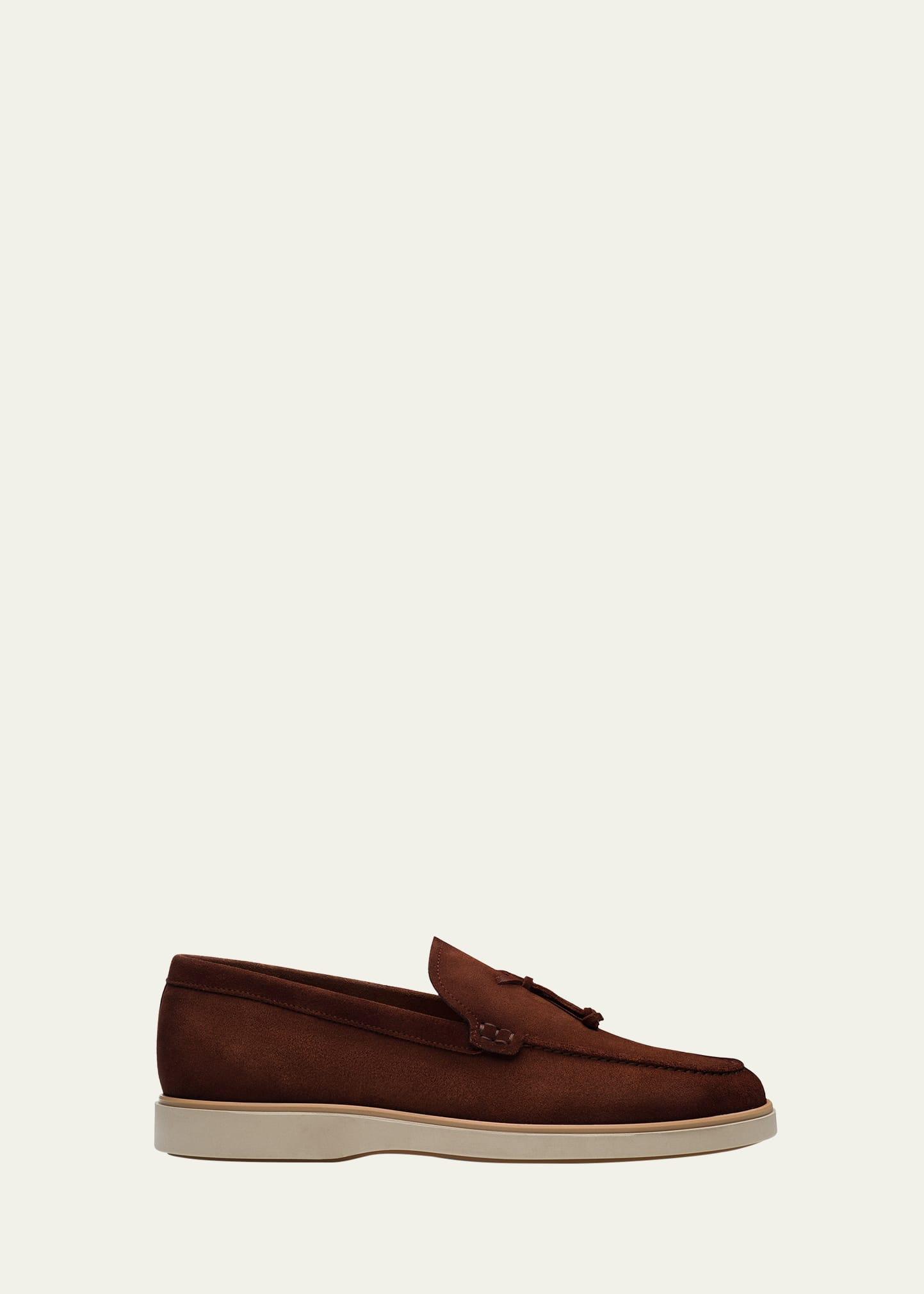 Mens Lourenco Knot Suede Boat Shoes Product Image