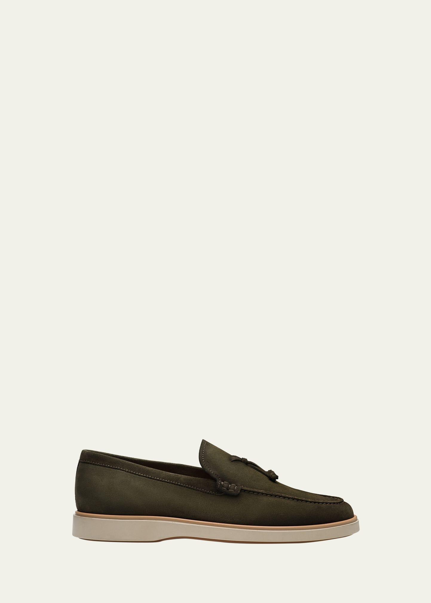 Mens Lourenco Knot Suede Boat Shoes Product Image