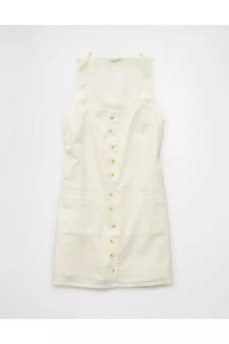 AE Square Neck Button-Up Mini Dress Women's Product Image