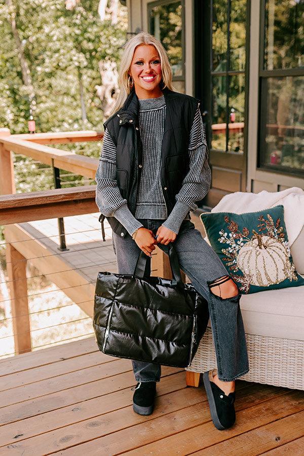 Scenic Hike Quilted Vest in Black Product Image