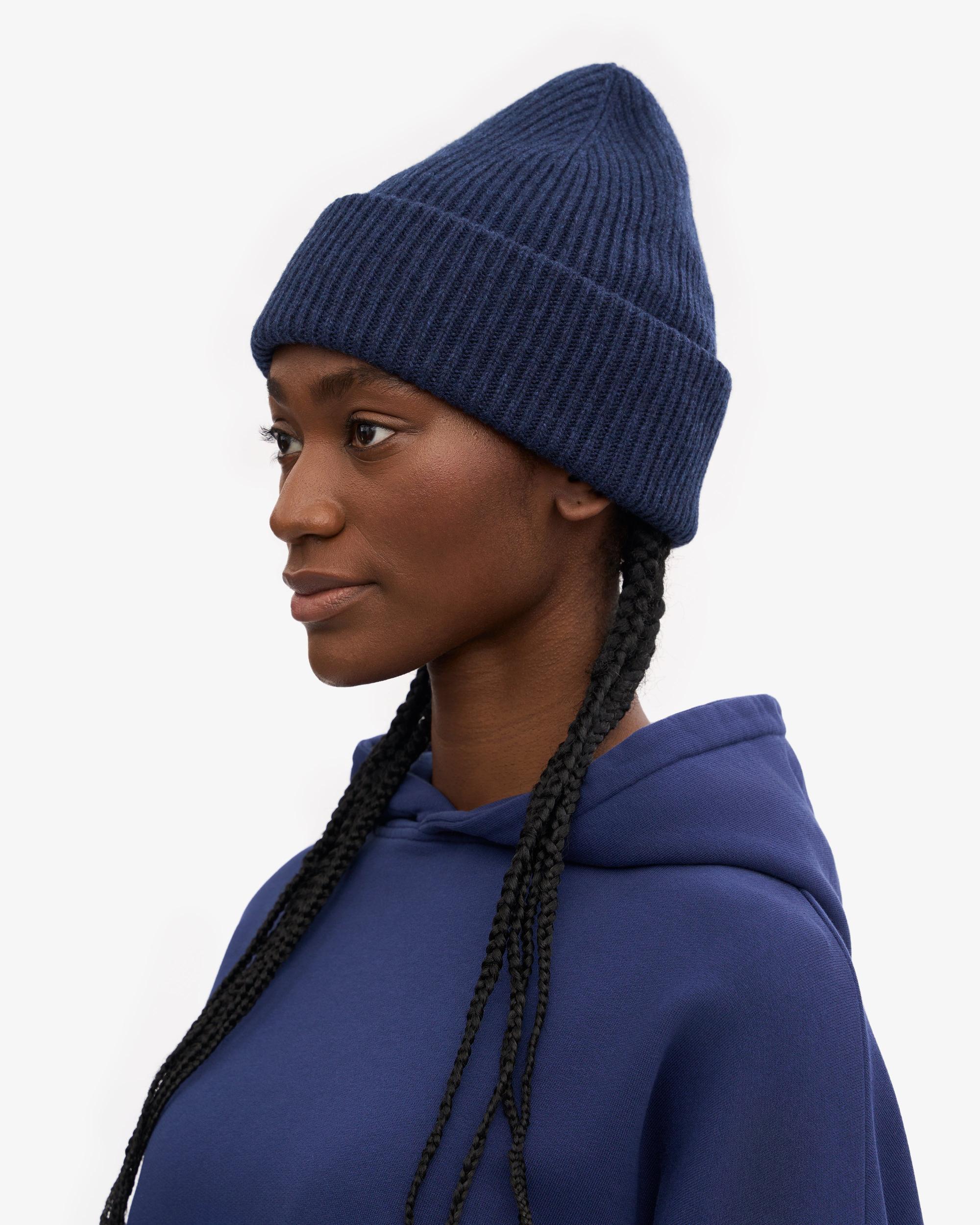 Merino Wool Hat - Marine Blue Product Image