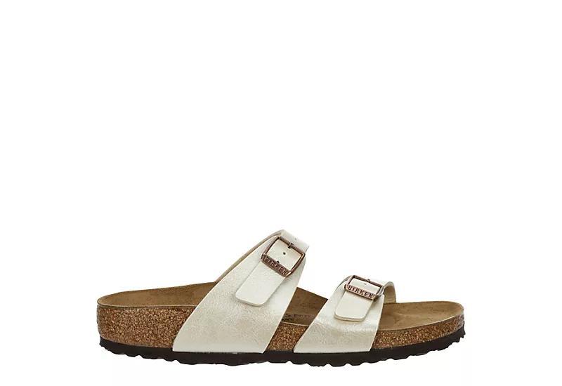 Birkenstock Womens Sydney Luxe Buckle Detail Slide Sandals Product Image