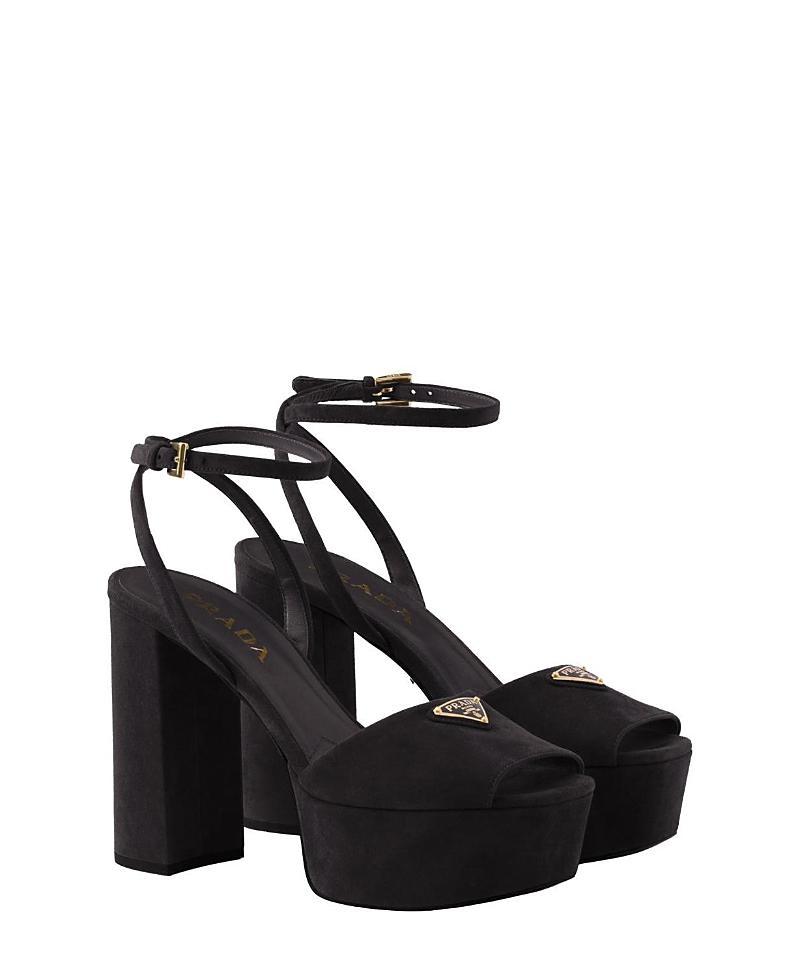Prada Womens Suede Platform Sandals Product Image