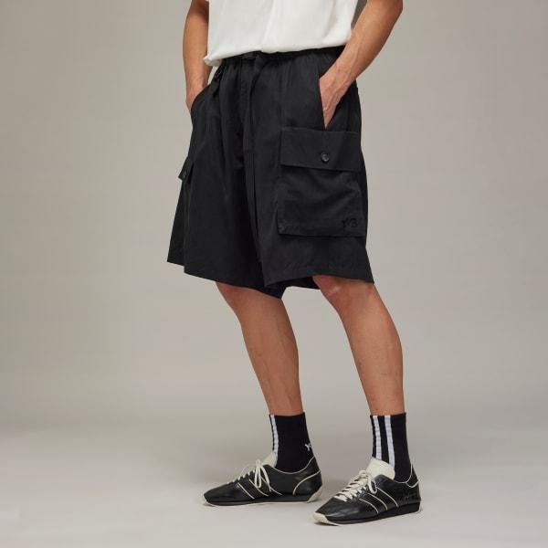 adidas Y-3 Washed Twill Shorts Black 2XL Mens Product Image