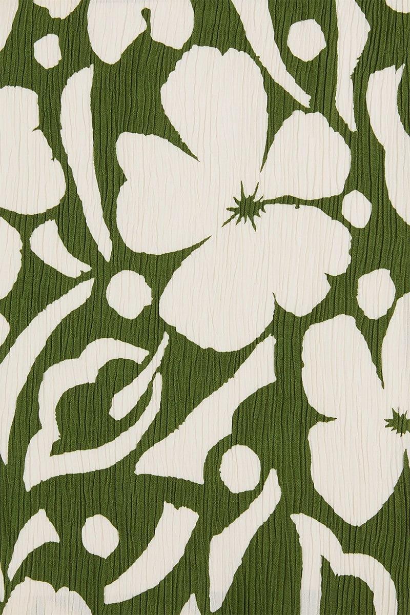 Ondina Midi Dress Pavito Floral Olive - Final Sale Product Image